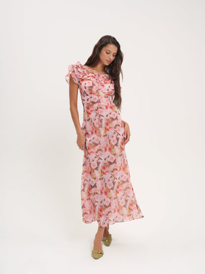 For Love & Lemons Fallen Floral Maxi Dress