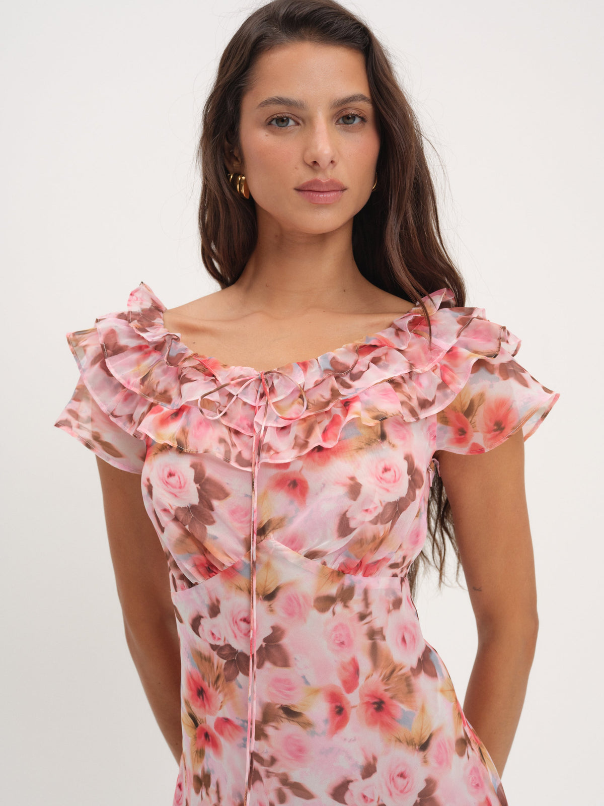 For Love & Lemons Fallen Floral Maxi Dress