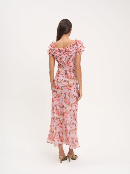 For Love & Lemons Fallen Floral Maxi Dress
