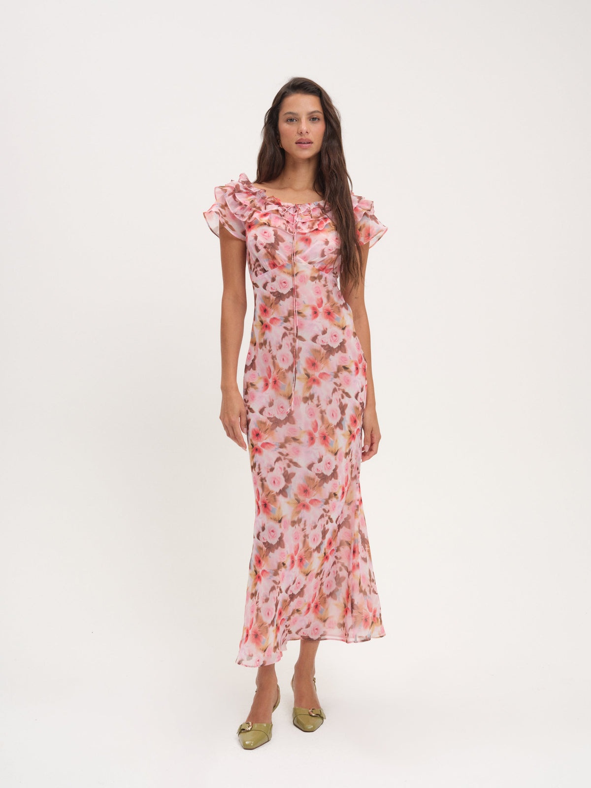 For Love & Lemons Fallen Floral Maxi Dress
