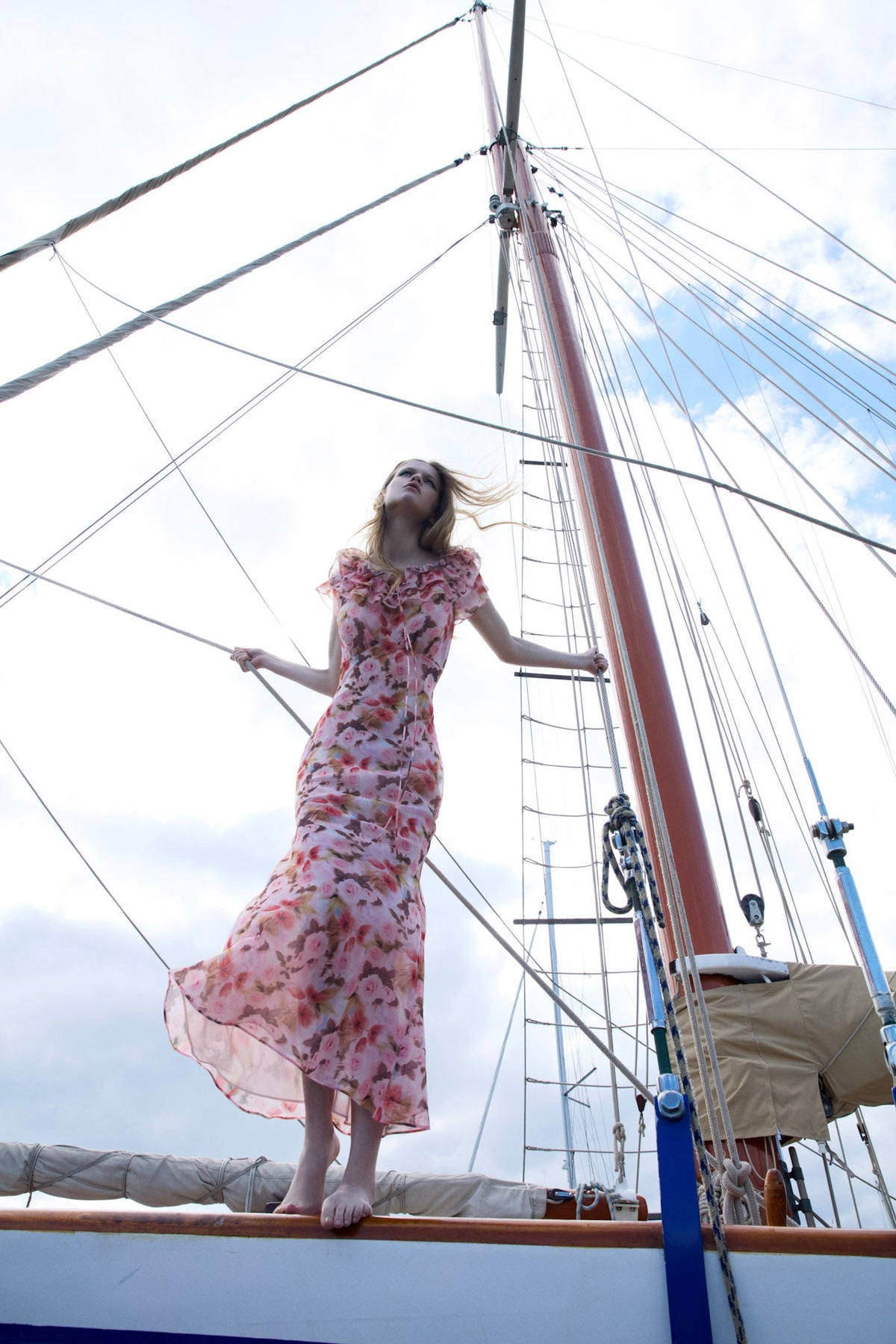 For Love & Lemons Fallen Floral Maxi Dress