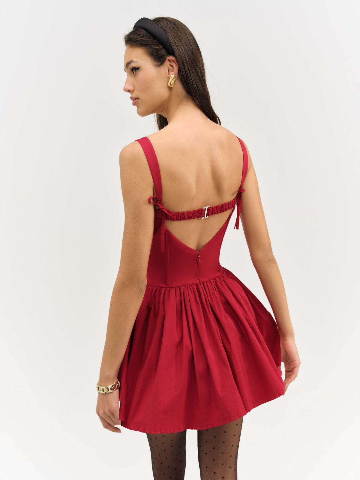 For Love & Lemons Helena Poplin Bustier Mini Dress