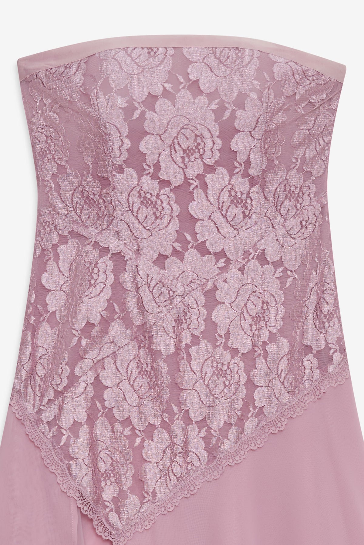 For Love & Lemons Claudia Rose Lace Strapless Midi Dress