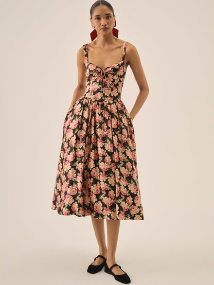For Love & Lemons Belmond Floral Midi Dress