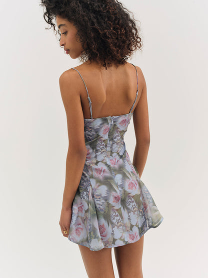 For Love & Lemons Fallen Floral Mini Dress
