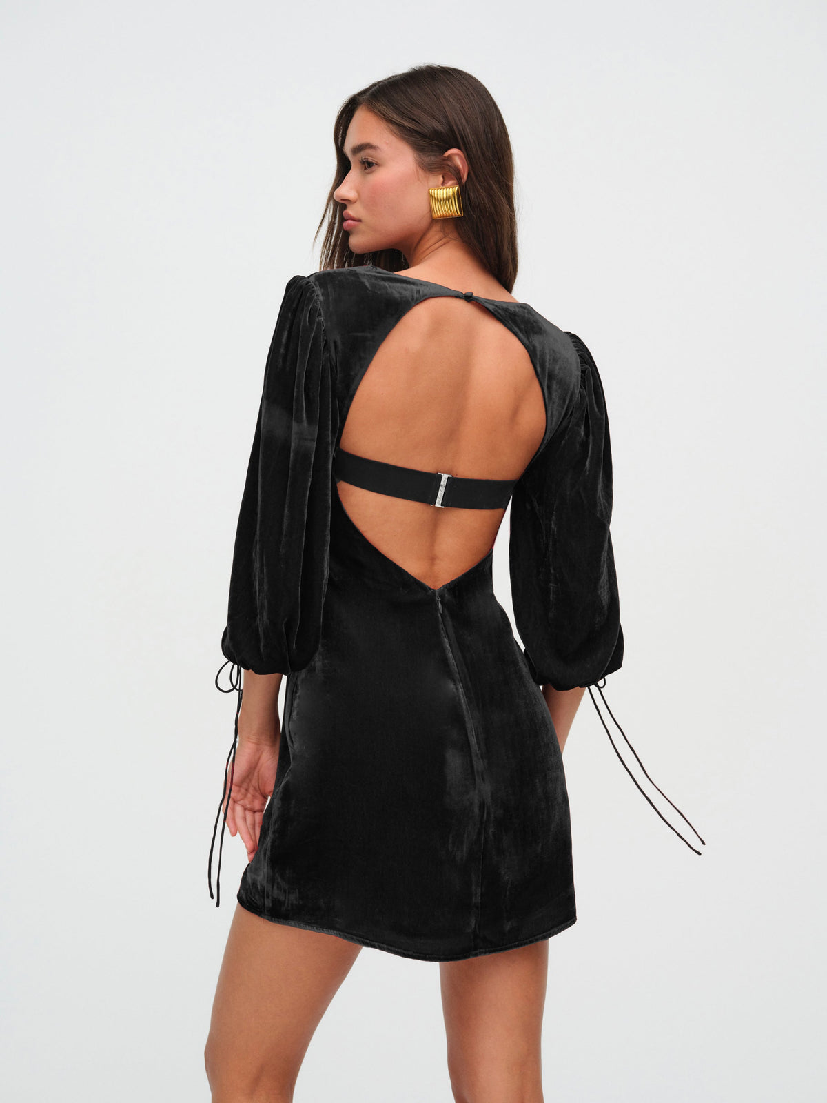 For Love & Lemons Nadine Velvet Mini Dress