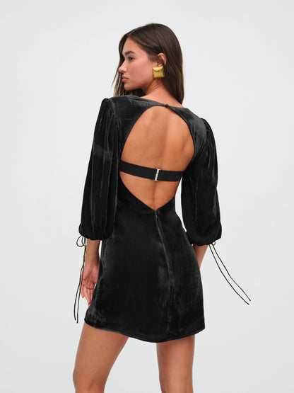 For Love & Lemons Nadine Velvet Mini Dress