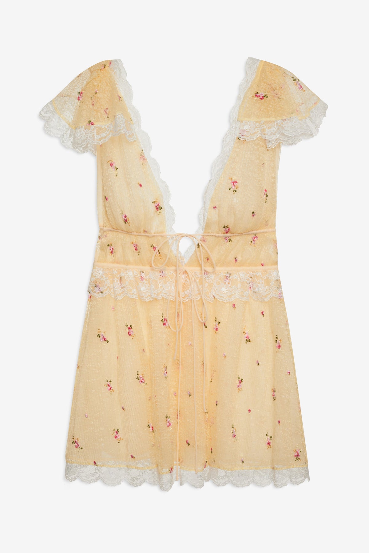 For Love & Lemons Poppy Lace Mini Dress