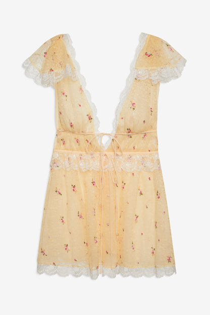 For Love & Lemons Poppy Lace Mini Dress