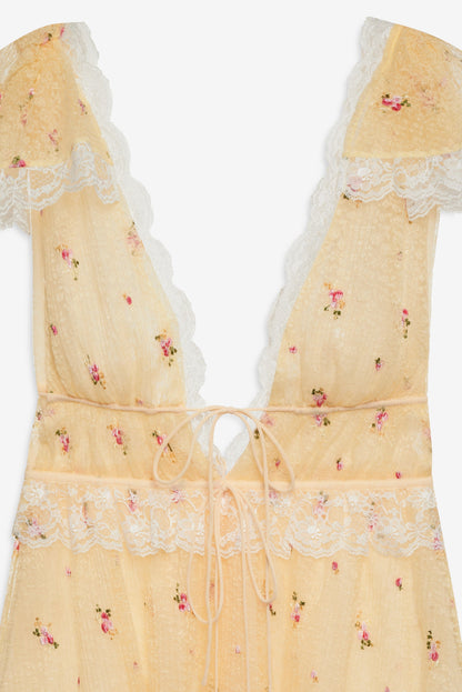 For Love & Lemons Poppy Lace Mini Dress