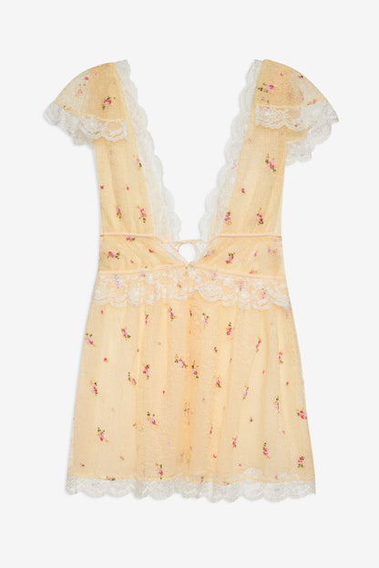 For Love & Lemons Poppy Lace Mini Dress