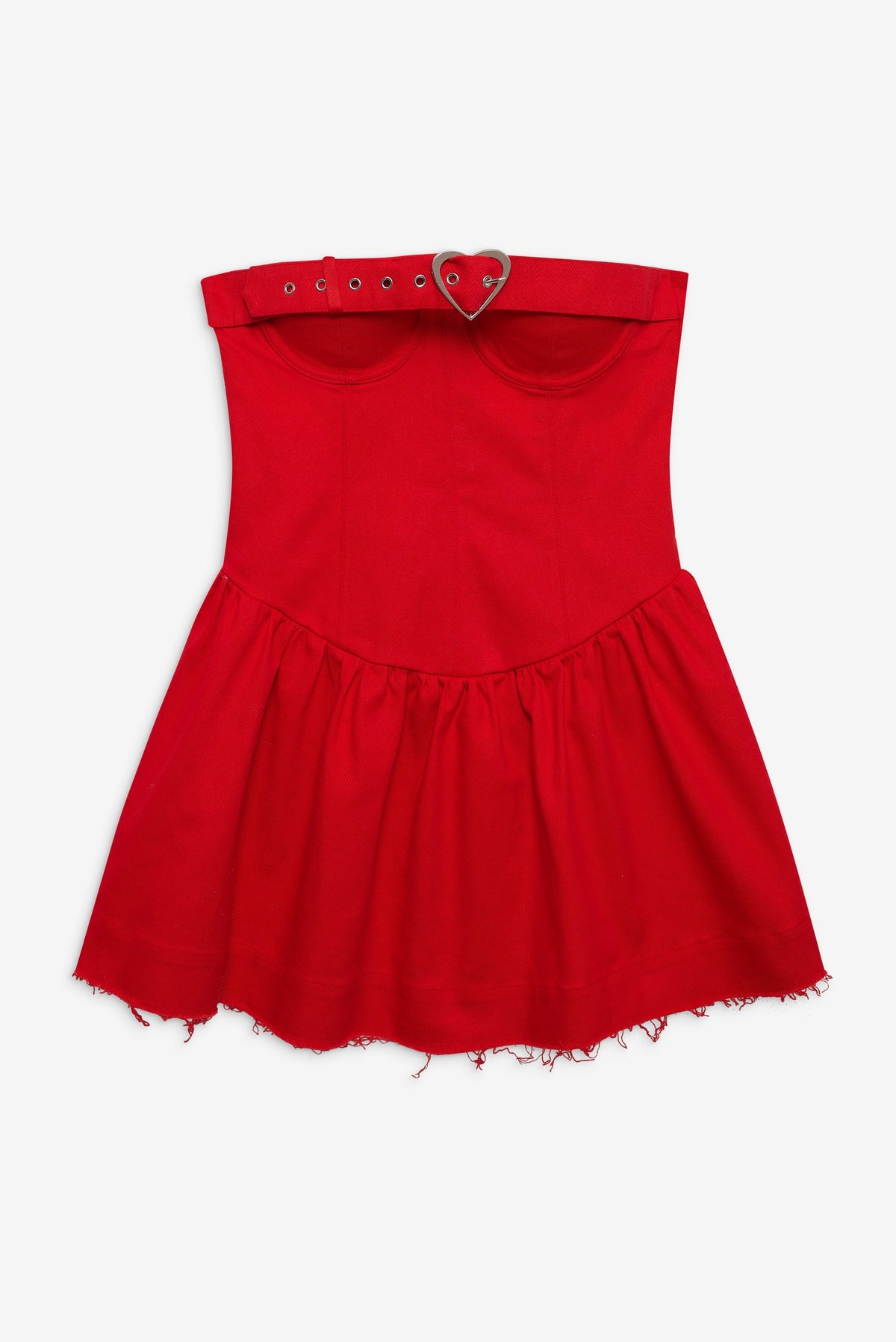 For Love & Lemons Lipstick Denim Mini Dress
