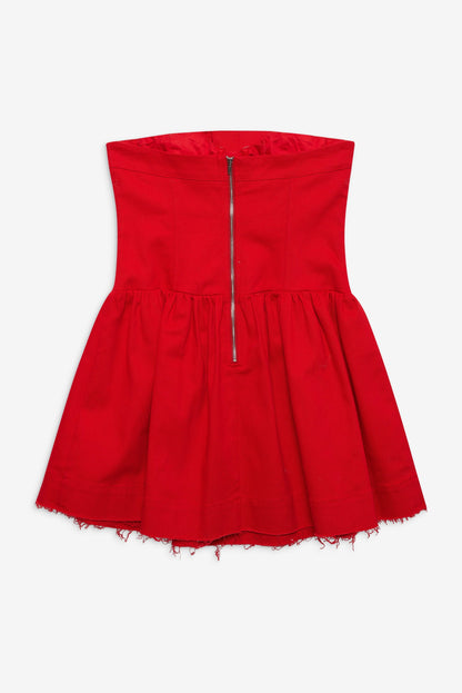 For Love & Lemons Lipstick Denim Mini Dress