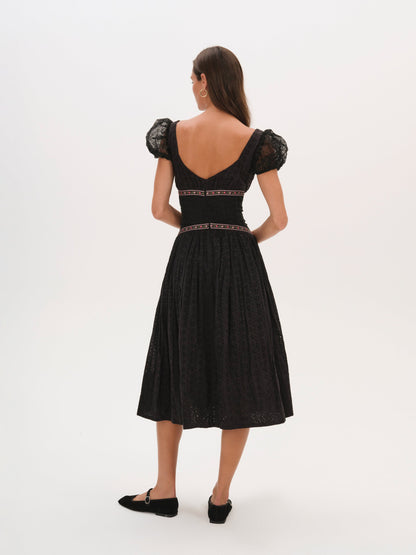 For Love & Lemons Verbana Eyelet Midi Dress