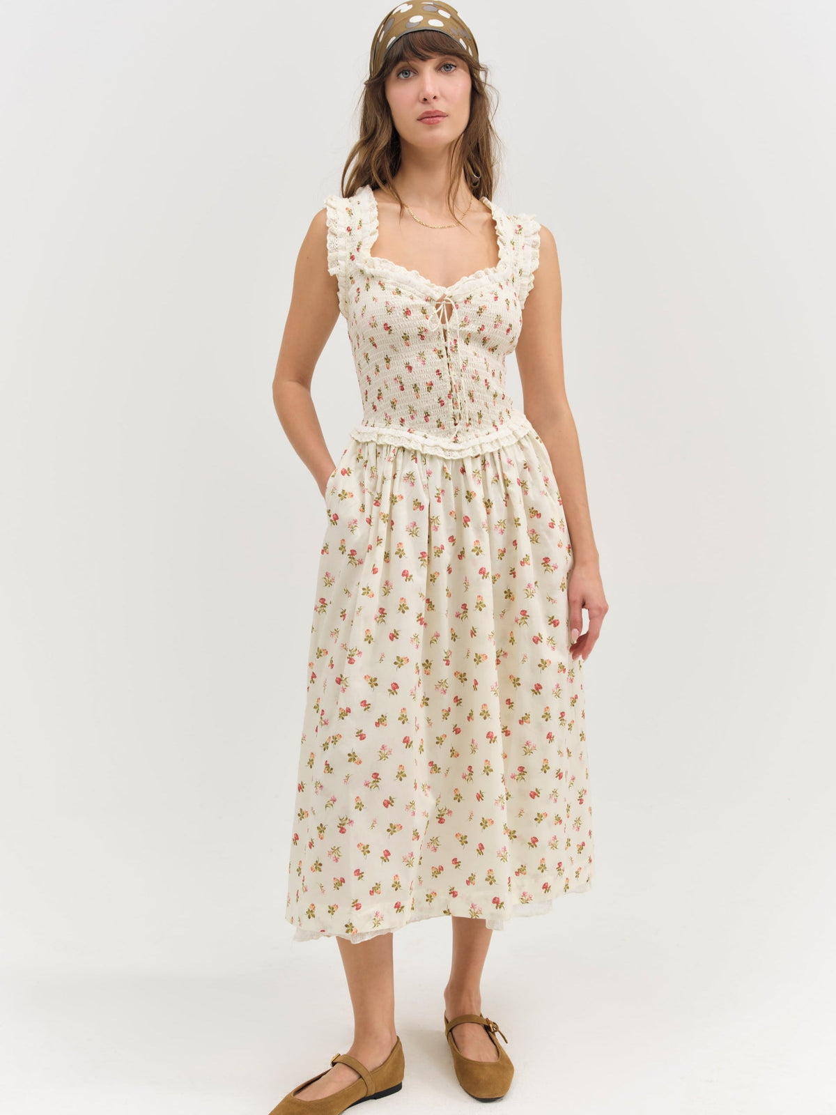 For Love & Lemons Morgan Midi Dress