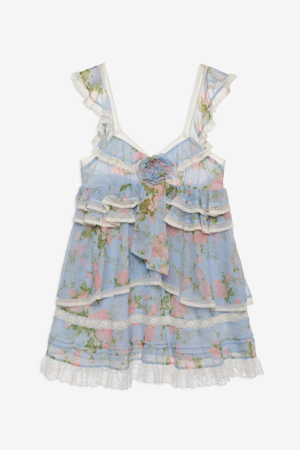 For Love & Lemons Wild Rose Mini Dress