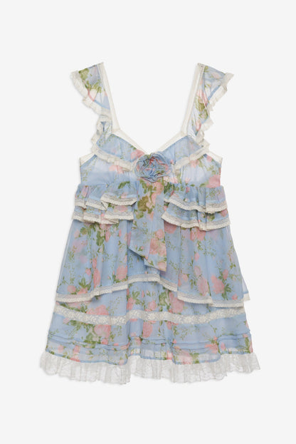 For Love & Lemons Wild Rose Mini Dress
