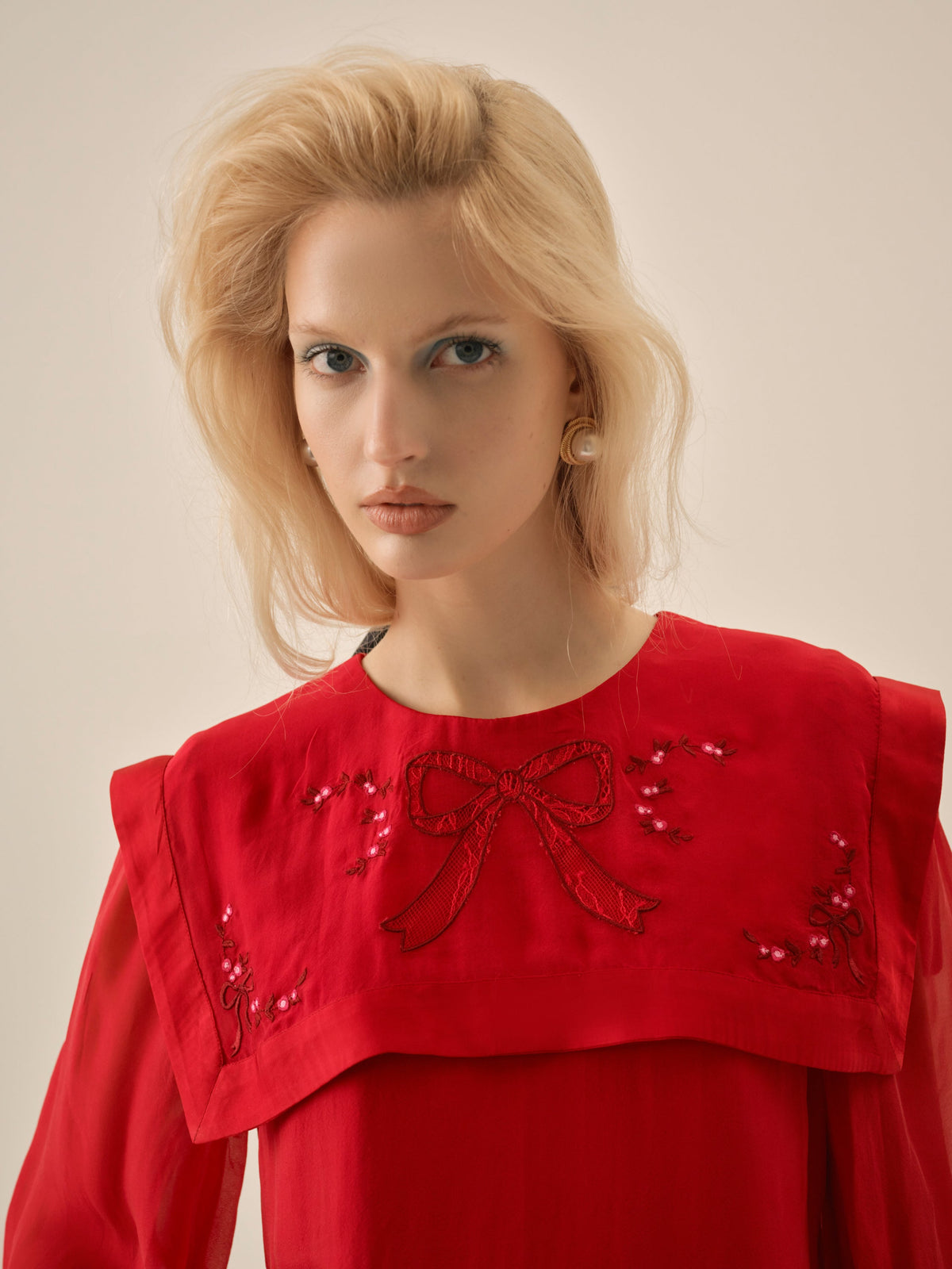 For Love & Lemons Betsy Bow Mini Dress