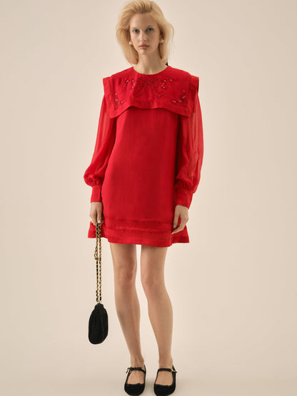For Love & Lemons Betsy Bow Mini Dress