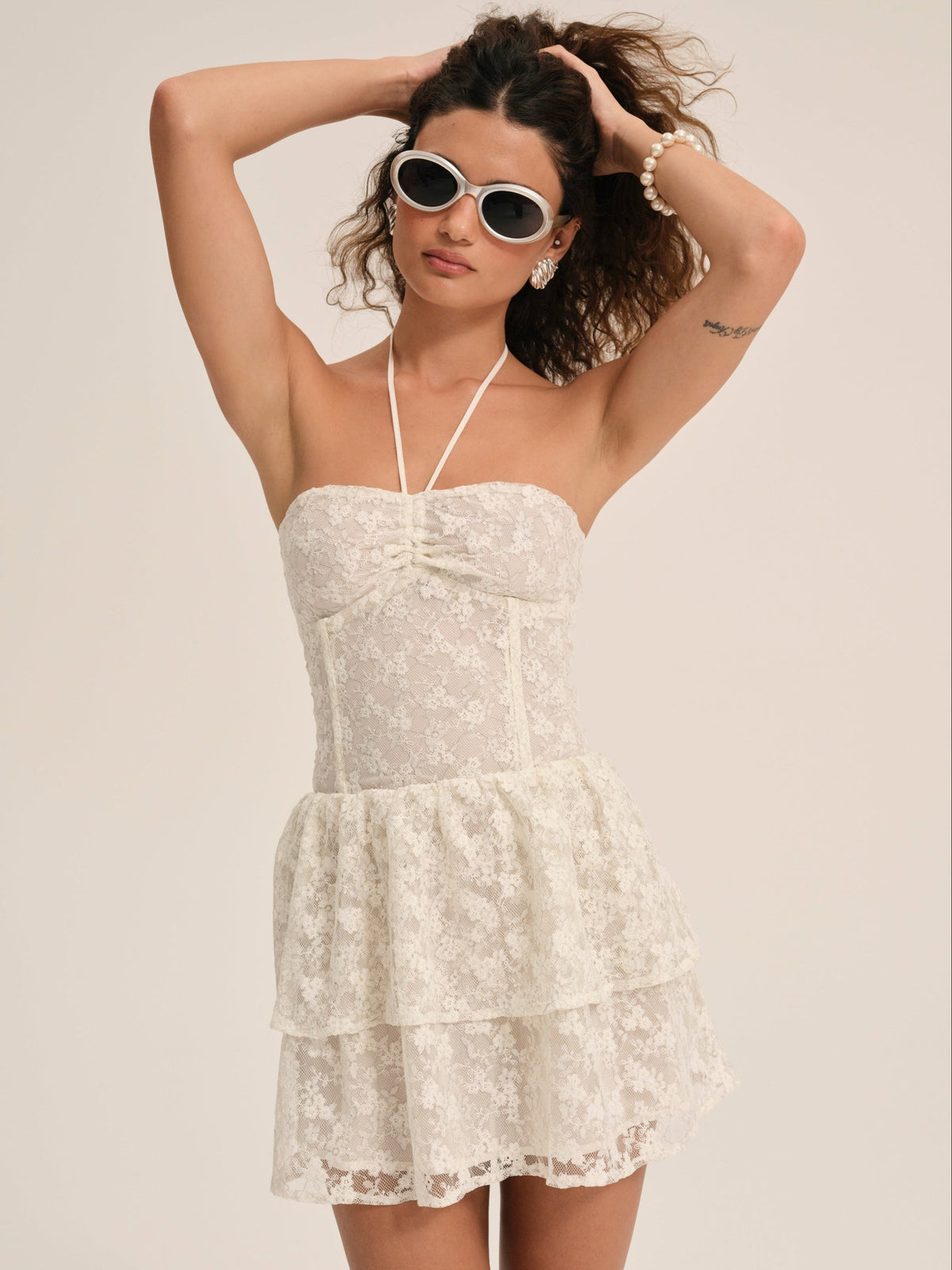 For Love & Lemons Ciao Lace Mini Dress