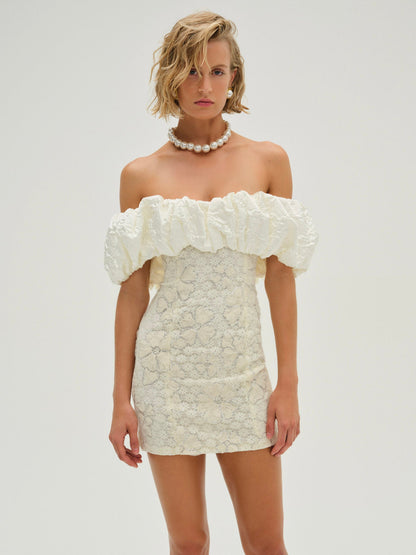For Love & Lemons Snowflake Daisy Mini Dress