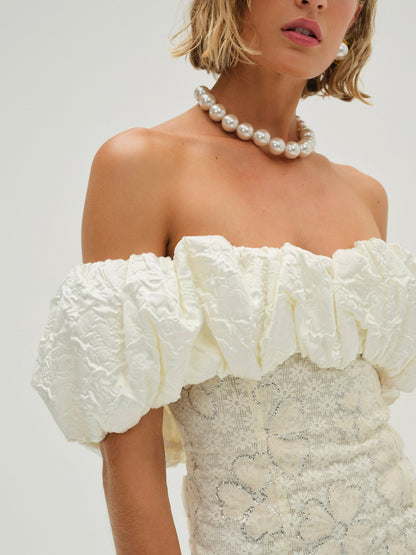 For Love & Lemons Snowflake Daisy Mini Dress