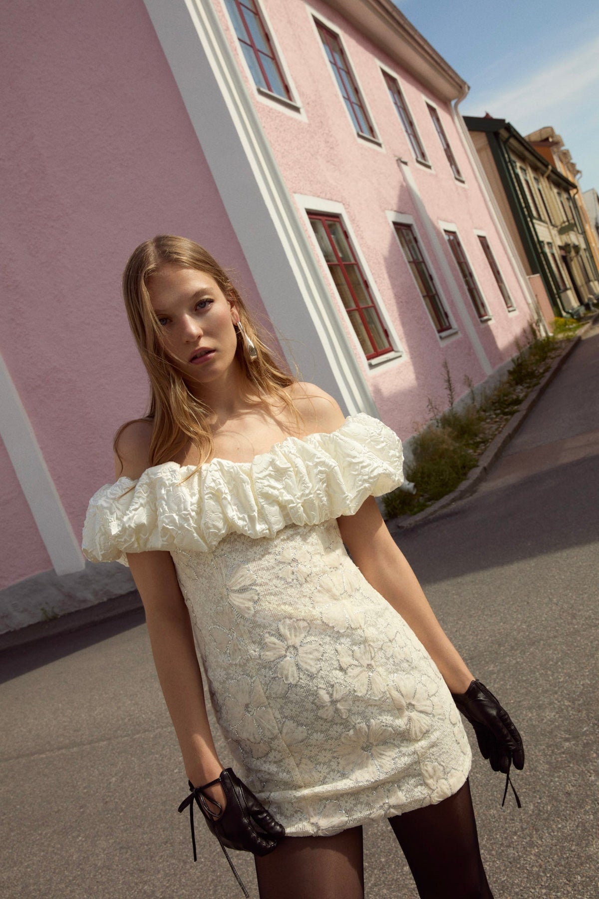 For Love & Lemons Snowflake Daisy Mini Dress