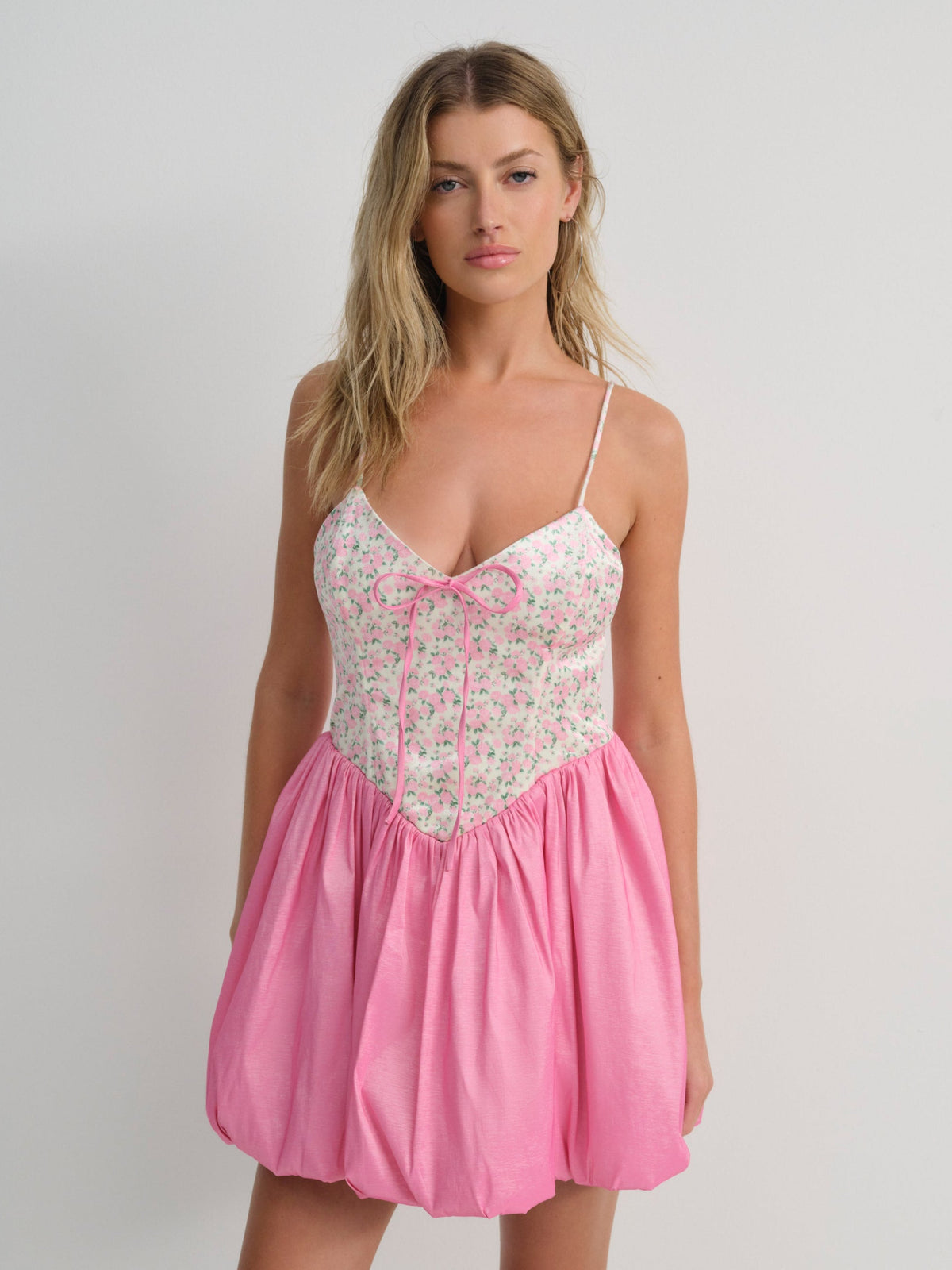 For Love & Lemons Berry Bud Bubble Mini Dress