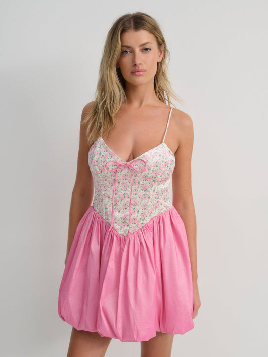 For Love & Lemons Berry Bud Bubble Mini Dress