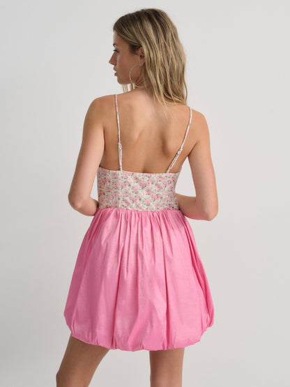 For Love & Lemons Berry Bud Bubble Mini Dress