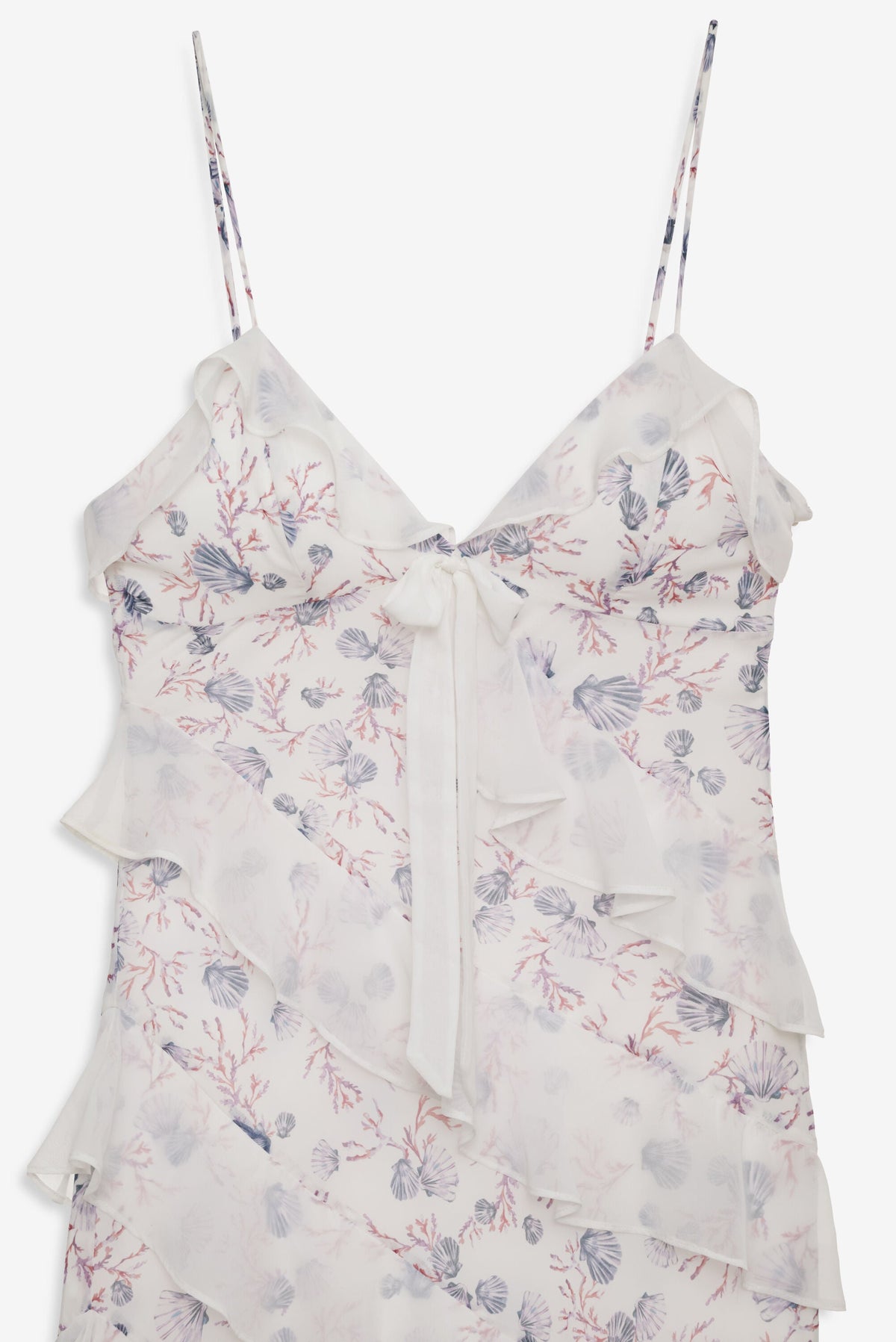For Love & Lemons Debby Ruffled Maxi Dress
