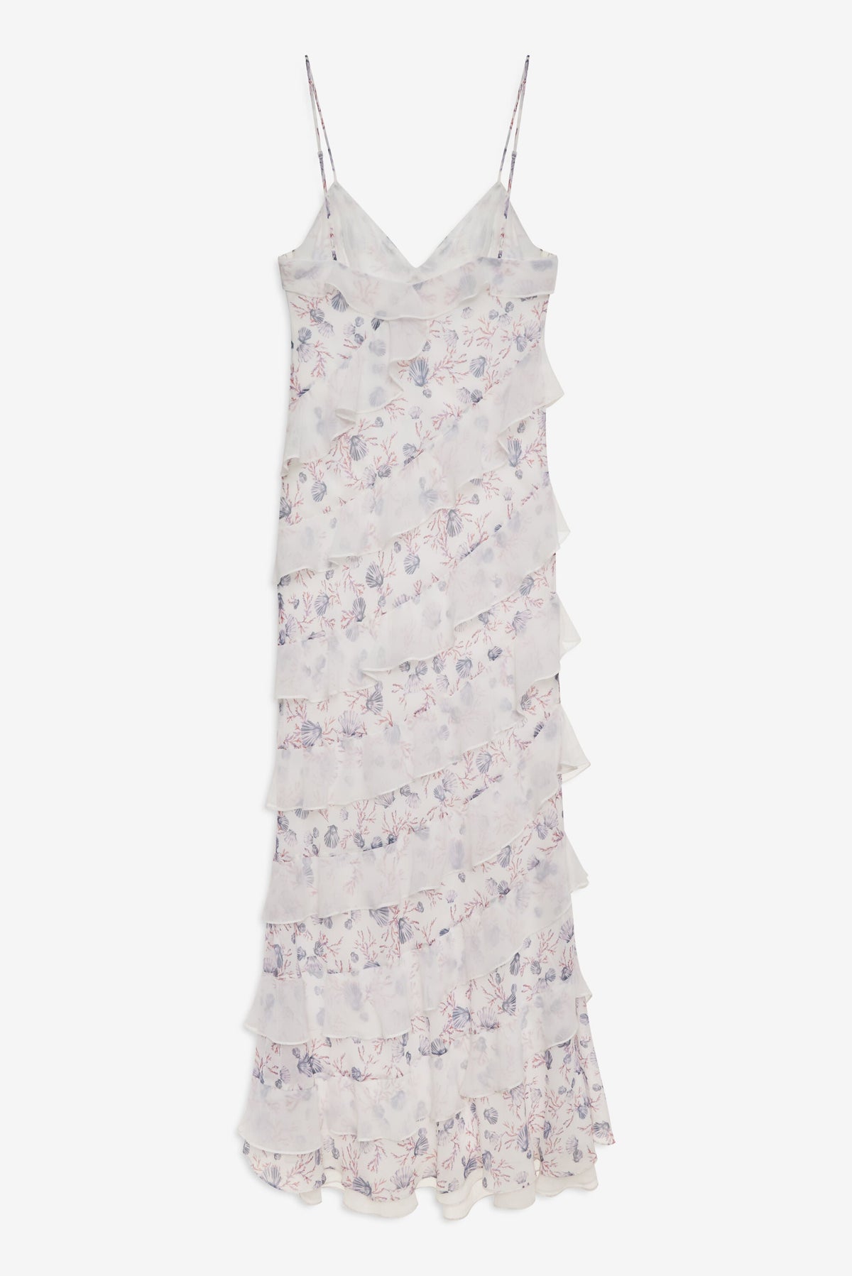 For Love & Lemons Debby Ruffled Maxi Dress