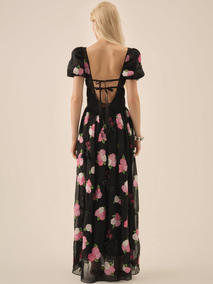 For Love & Lemons Midnight Garden Maxi Dress