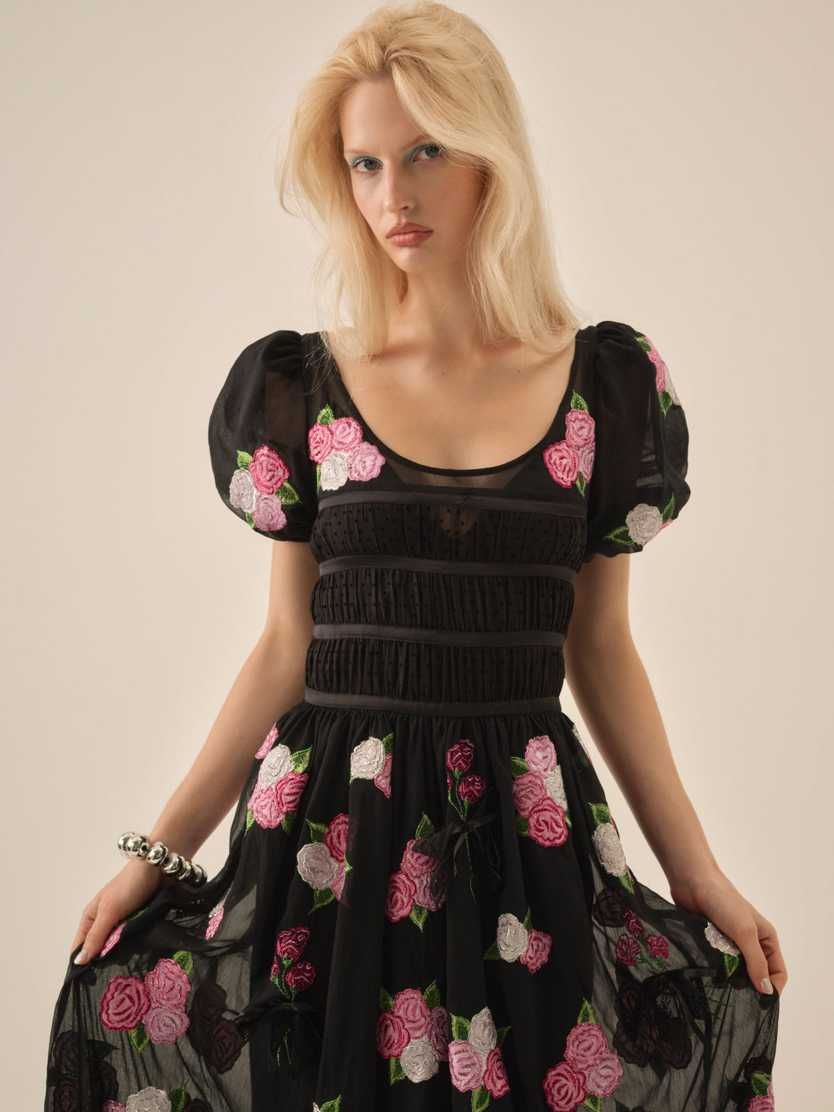 For Love & Lemons Midnight Garden Maxi Dress