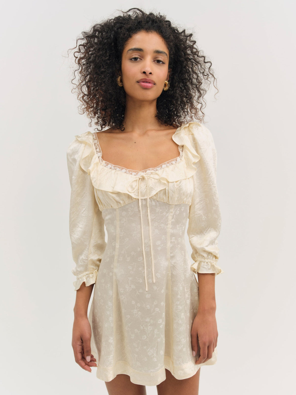For Love & Lemons Carla Jacquard Mini Dress