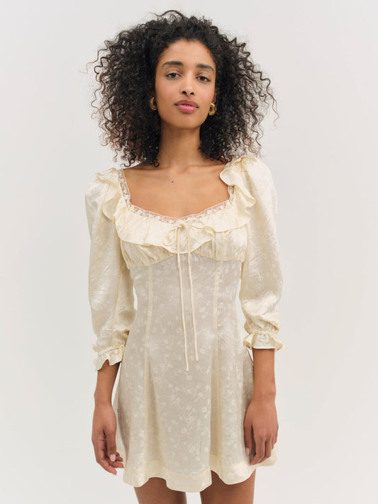 For Love & Lemons Carla Jacquard Mini Dress