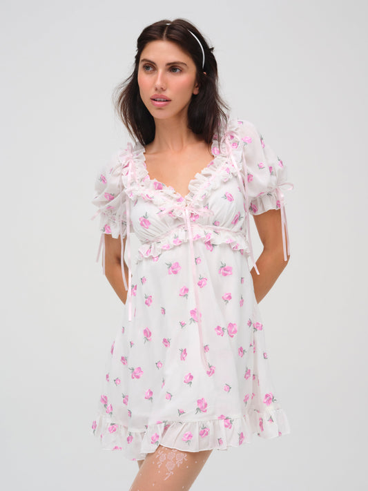 For Love & Lemons Fiona Floral Mini Dress