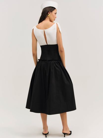 For Love & Lemons Helena Poplin Midi Dress
