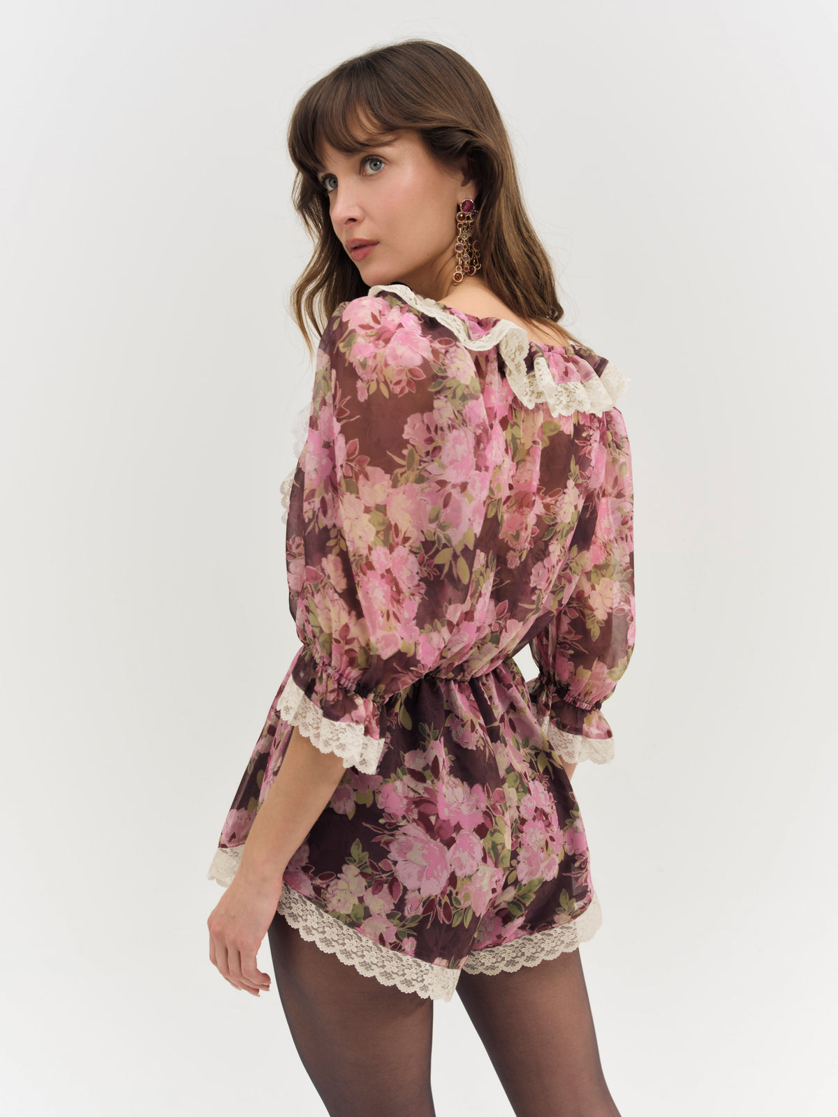 For Love & Lemons Adeline Floral Romper