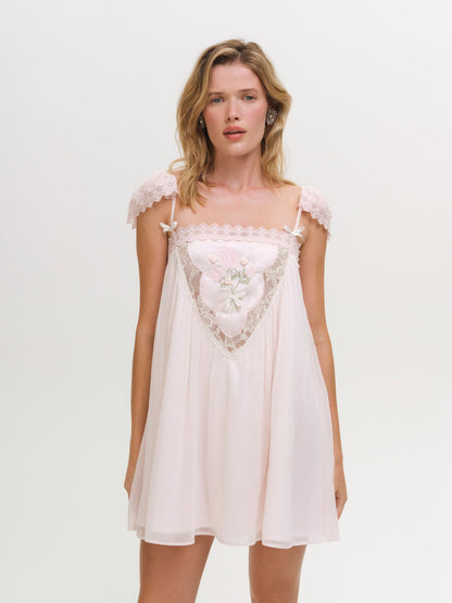 For Love & Lemons Rae Rose Mini Dress