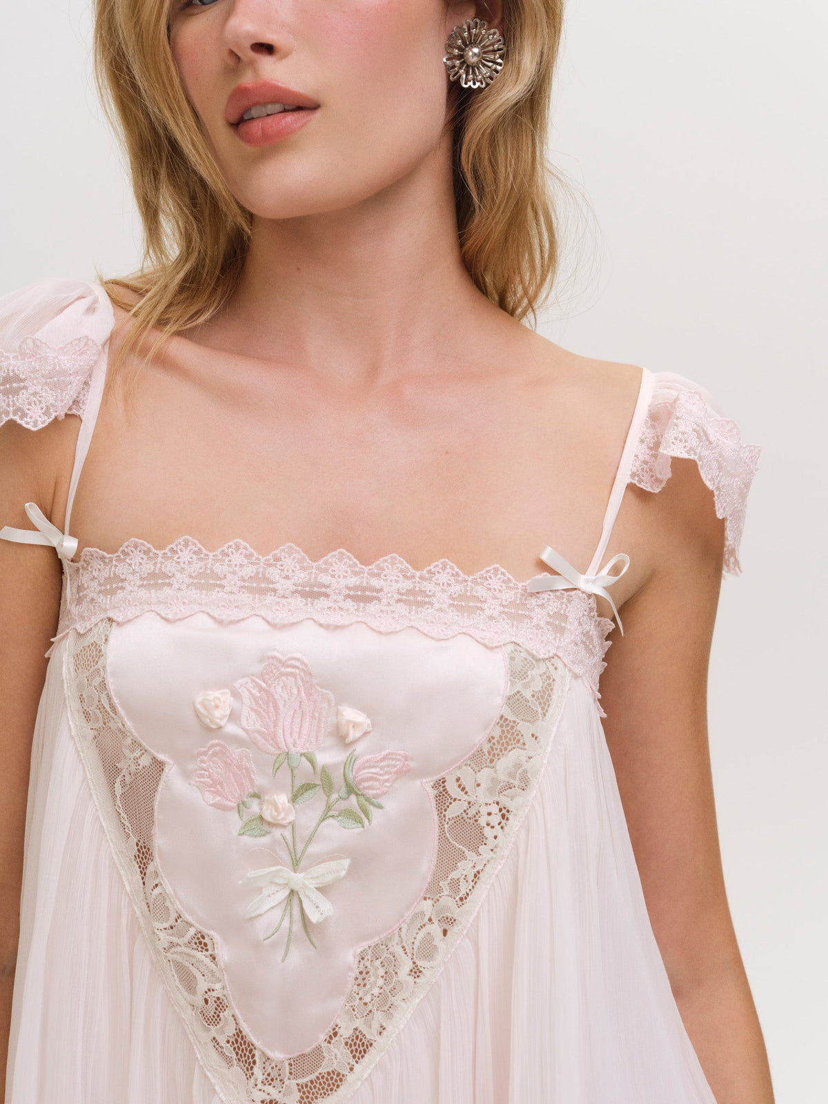 For Love & Lemons Rae Rose Mini Dress