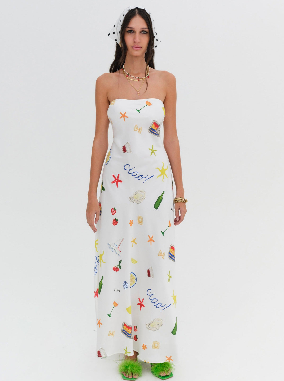For Love & Lemons Carla Strapless Maxi Dress