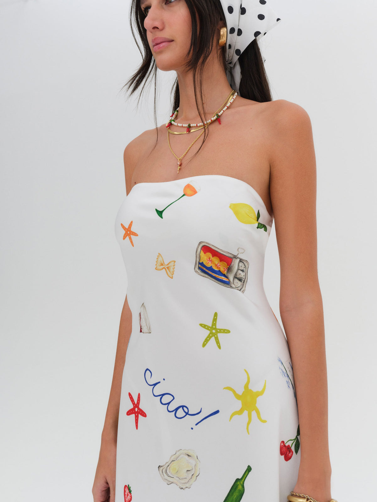 For Love & Lemons Carla Strapless Maxi Dress