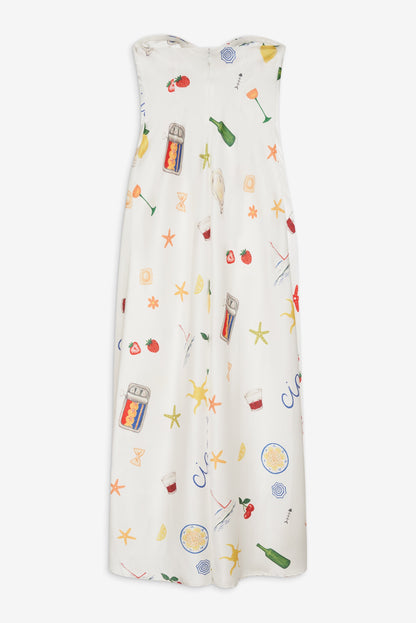 For Love & Lemons Carla Strapless Maxi Dress