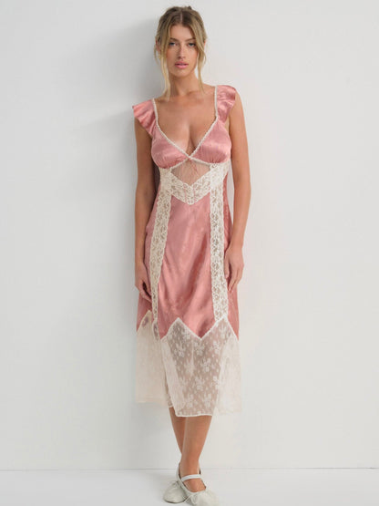 For Love & Lemons Juliet Midi Slip Dress