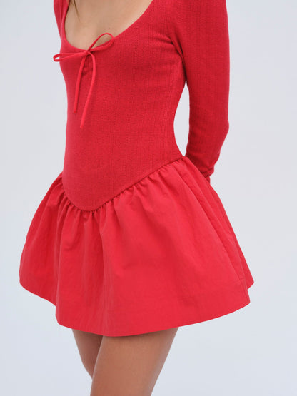 For Love & Lemons Aliyah Pointelle Mini Dress