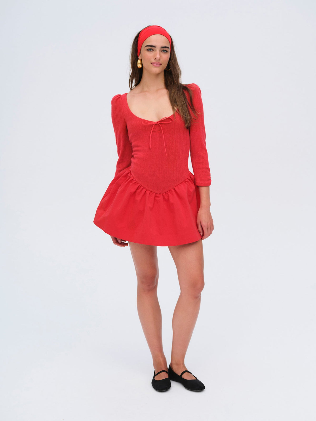 For Love & Lemons Aliyah Pointelle Mini Dress