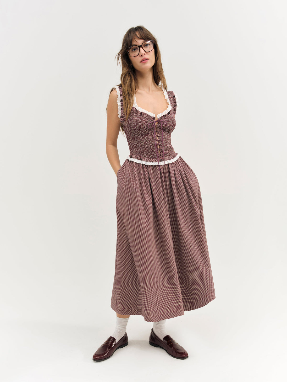 For Love & Lemons Morgan Midi Dress