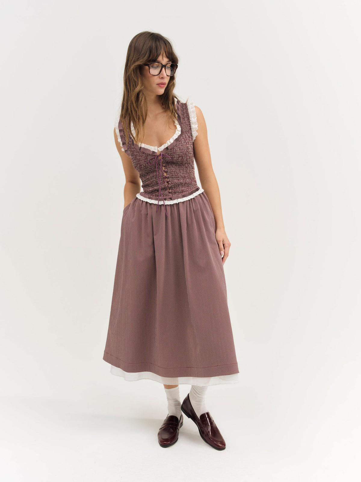 For Love & Lemons Morgan Midi Dress
