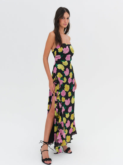 For Love & Lemons Madison Strapless Maxi Dress